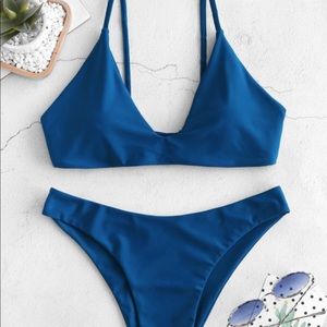 ZAFUL tie bralette bikini set